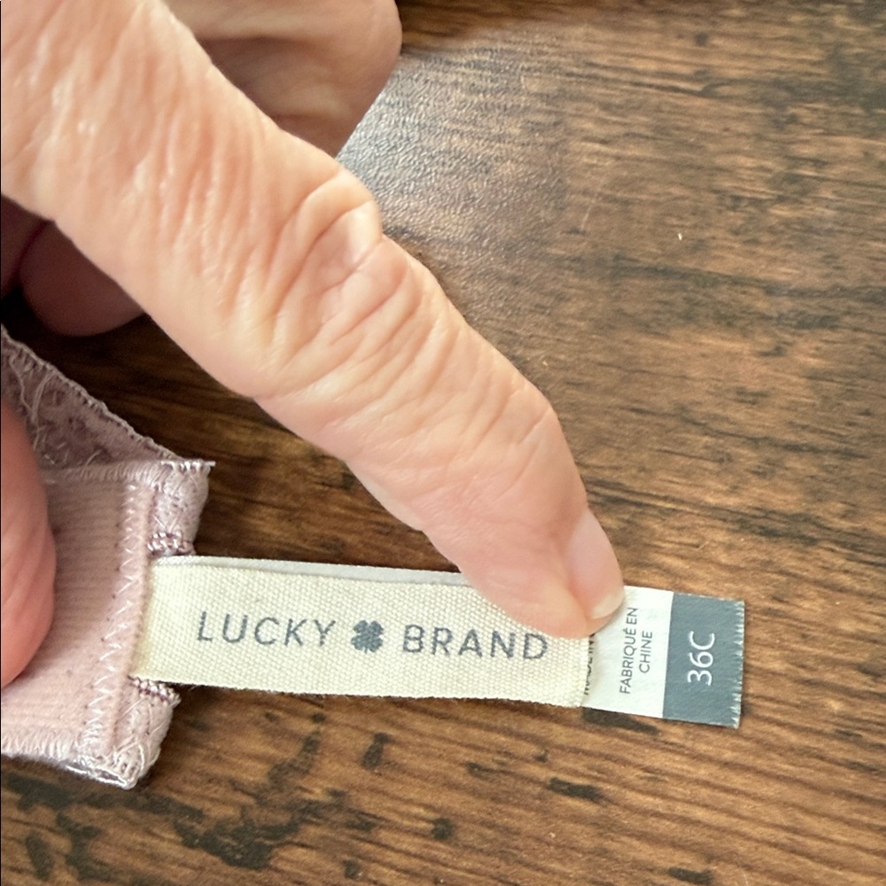 Lucky Brand Blush Pink Floral Lace Trim Bra - Picture 8 of 8
